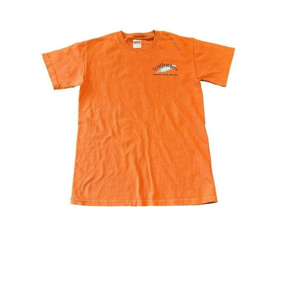 Confetti's Santa Rosa Beach Goatfeathers T-Shirt Orange Graphic Print S - Picture 2 of 6